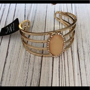 INC Oval Stone Cuff Bracelet NWT